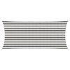 vidaXL Слънцезащитен плат Светлосив и бял 2 x 4,5 m HDPE
