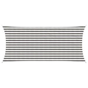 vidaXL Слънцезащитен плат Светлосив и бял 2 x 4,5 m HDPE