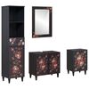 vidaXL Комплект шкафове за баня с чекмедже 4 pcs Солидно мангово дърво