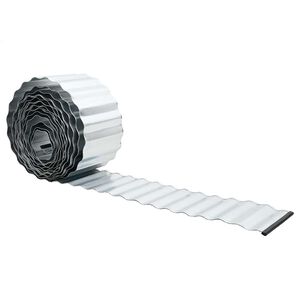 vidaxl Край на Тревата Сребрист 1000 x 15 x 0.03 см