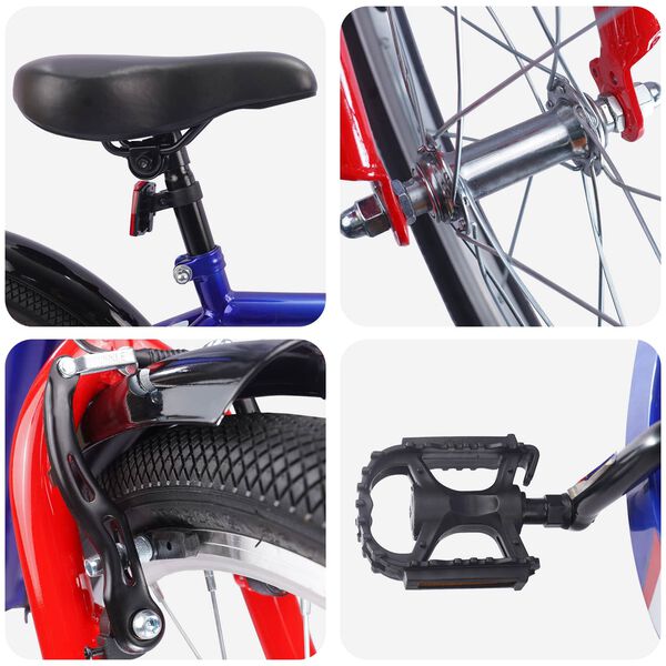 vidaXL Детски Велосипед 20 инча за 6&ndash;11 години Тъмен син