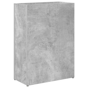 vidaXL Стойка за чадър със съхранение Циментено сиво 40 x 20 x 55,5 см