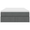vidaXL Легло с място за съхранение и матрак Тъмен сив 120 x 190 cm