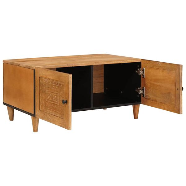 vidaXL Масичка за кафе със съхранение Светло кафяво 80 x 50 x 40 cm