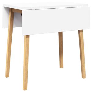 vidaXL трапезна маса естествено масивно дърво гума