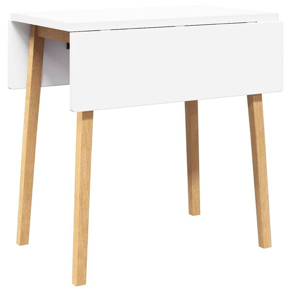 vidaXL трапезна маса естествено масивно дърво гума