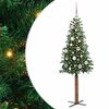 vidaXL Тясно коледно дърво Зелен 150 cm ПВЦ и масивно борово дърво