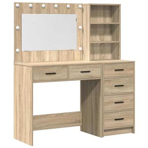 vidaXL Тоалетка с чекмедже Кафяво 78.5 x 41 x 135 см Инженерно дърво