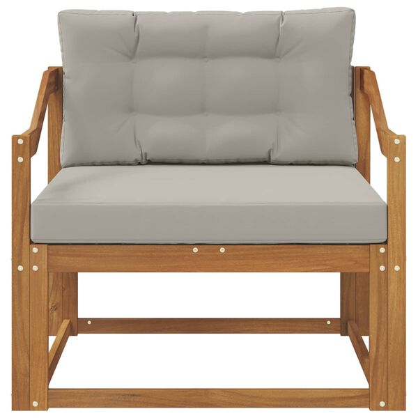 vidaXL Среден диван за открито Солидно акациево дърво Естествен