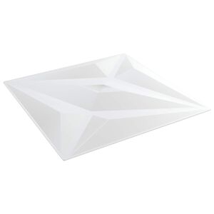 vidaXL Стенни панели Звезда 12 pcs Бял Звезда 50 x 50 cm XPS Пяна