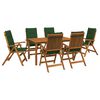vidaXL Градински трапезен комплект от 7 части Натурално