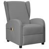 vidaXL Wingback електрически масажен стол, сив, изкуствена кожа