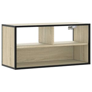 vidaXL ТB шкаф, дъб сонома, 80x31x39,5 см, инженерно дърво и метал