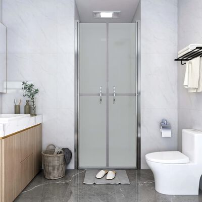 vidaXL Врата за душ, матирано ESG стъкло, 91x190 см