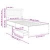vidaXL Рамка за легло с чекмедже Бяло 90 x 200 cm Инженерна дървесина