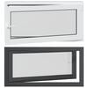 vidaXL Прозорец за мазе RISOR 120 x 60 cm PVC и стъкло Антрацит