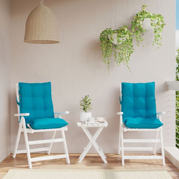 vidaXL Възглавници за столове с ниска облегалка 2 бр светлосин Оксфорд