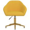 vidaXL Въртящи се трапезни столове, 2 бр, жълти, кадифе