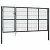 vidaXL Градинска порта със стълбове от стомана 350x120 см, антрацит