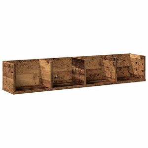 vidaXL CD стенен рафт, старо дърво, 100x18x18 см, ПДЧ