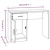 vidaXL Бюро с чекмедже и шкаф сив сонома 100x40x73 см инженерно дърво