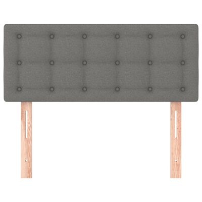 vidaXL Горна табла за легло, тъмносива, 80x5x78/88 см, плат