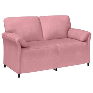 vidaXL Двуместна софа Розово 158 x 83 x 95 см Кадифе