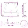 vidaXL Крака за масичка за кафе, А-образни, 2 бр., черни, 30 x (30-31) см, стомана