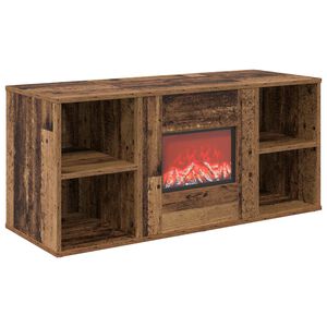 vidaXL Електрическа камина Старо дърво 100 x 37 x 45,5 cm