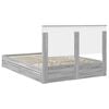 vidaXL Легло с място за съхранение с таблото Сив Сонома 140 x 200 cm