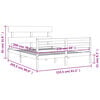 vidaXL Рамка за легло с табла King Size масивно дърво