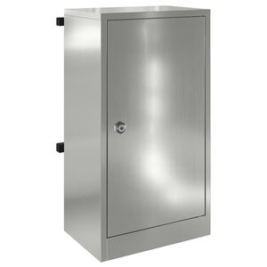 vidaXL Пощенска кутия Черно 30 x 23 x 55 см Поцинкована стомана