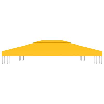 vidaXL Двоен покрив за шатра, 310 г/м², 4x3 м, жълт