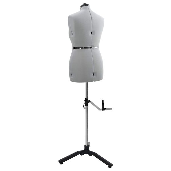 vidaXL Регулируем формат за рокля женски Сив m Кадифе