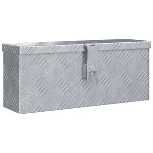 vidaXL Алуминиева кутия, 48,5x14x20 см, сребриста