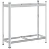 vidaXL Двуслоен рафт за гуми Silver 110x40x109 cm Стомана
