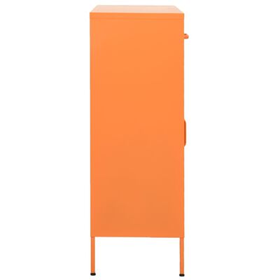 vidaXL Шкаф за съхранение, оранжев, 80х35х101,5 см, стомана