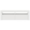 vidaXL ТВ шкаф с LED осветление, бял, 120x35x40 см
