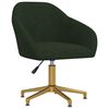 vidaXL Въртящи се трапезни столове, 4 бр, тъмнозелени, кадифе