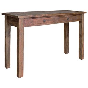 vidaXL Конзолна маса, масивно махагоново дърво, 123x42x75 см