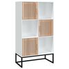 vidaXL Висок шкаф, бял, 70x35x125 см, инженерно дърво
