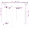 vidaXL Кафе маса, сива, Ø 55x45 см, борово дърво масив