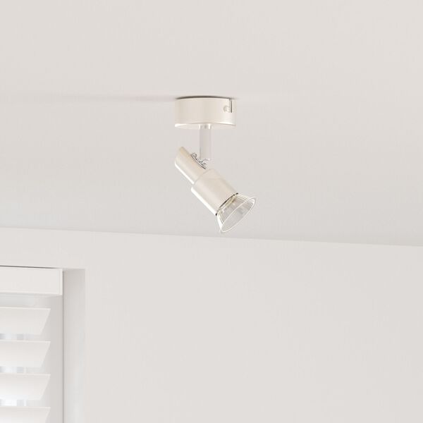 vidaXL Таванен спот Матиран никел 8 x 8 x 10.5 см Стомана