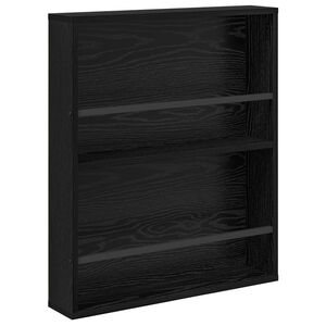 vidaXL Етажерка за списания с рафт Черния дъб 60 x 12 x 70 см