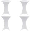 vidaXL Покривки за коктейлни маси, &Oslash;60 см, бели, еластични, 4 бр