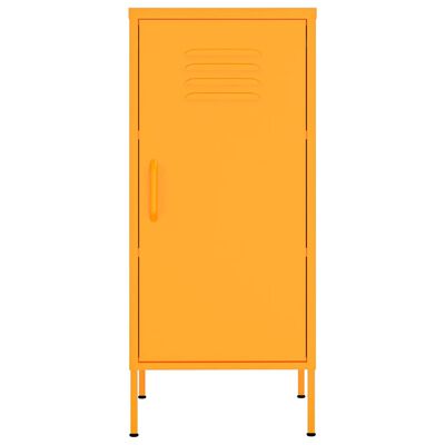 vidaXL Шкаф за съхранение, горчица, 42,5x35x101,5 см, стомана
