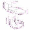 vidaXL Диван легло Светлосиво 65 x 80 x 83 см текстил