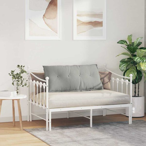 vidaXL Възглавница за гръб Светлосиво 100 x 50 cm Микрофибърна тъкан