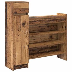 vidaXL Шкаф за обувки 100,5 x 28 x 100 см Инженерна дървесина