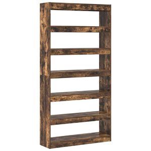 vidaXL Шкаф за книги 6 нива 100 x 30 x 198 см Инженерна дървесина